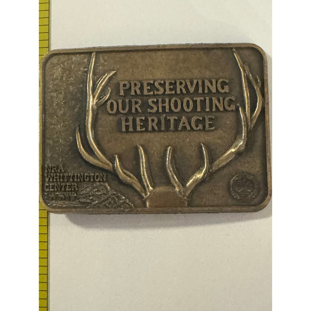 NRA Whittington Center Belt Buckle Preserving Our Shooting Heritage Antlers